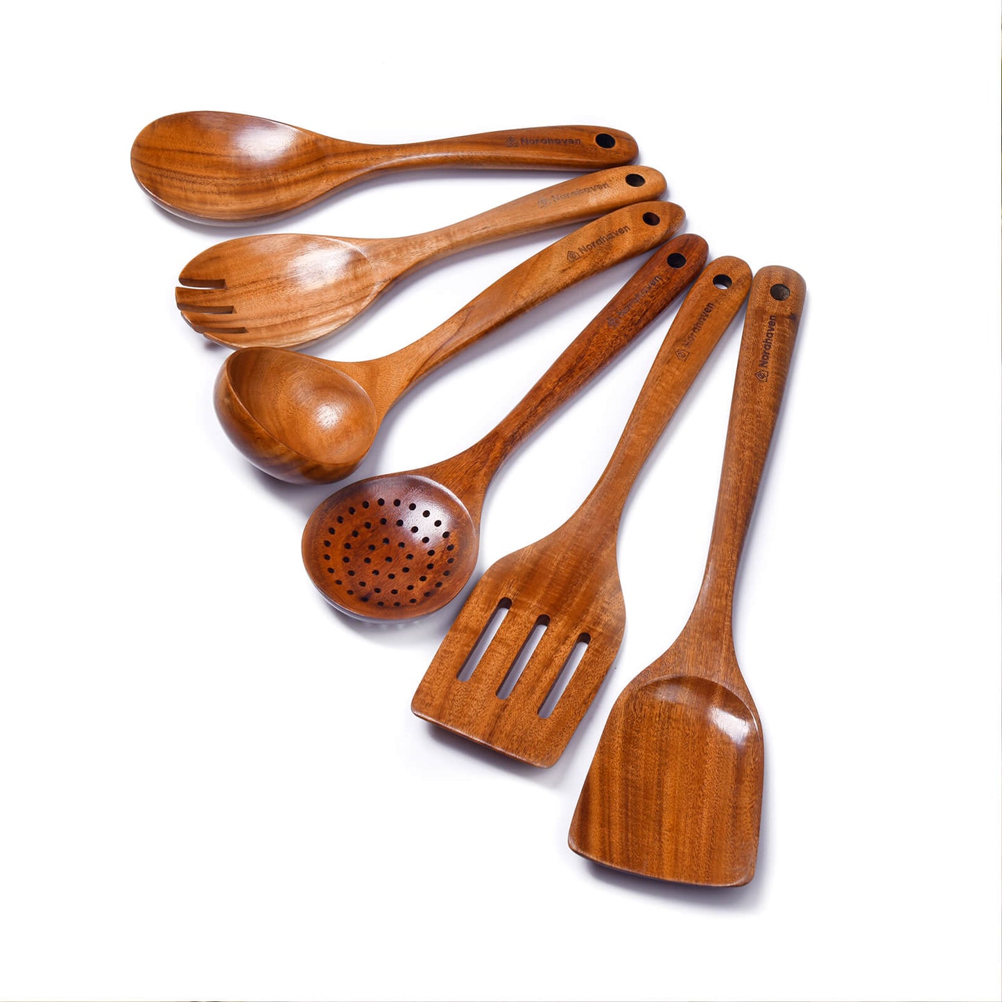 【25% OFF】Norahaven Trä Köksredskap 6-delars Set - Original