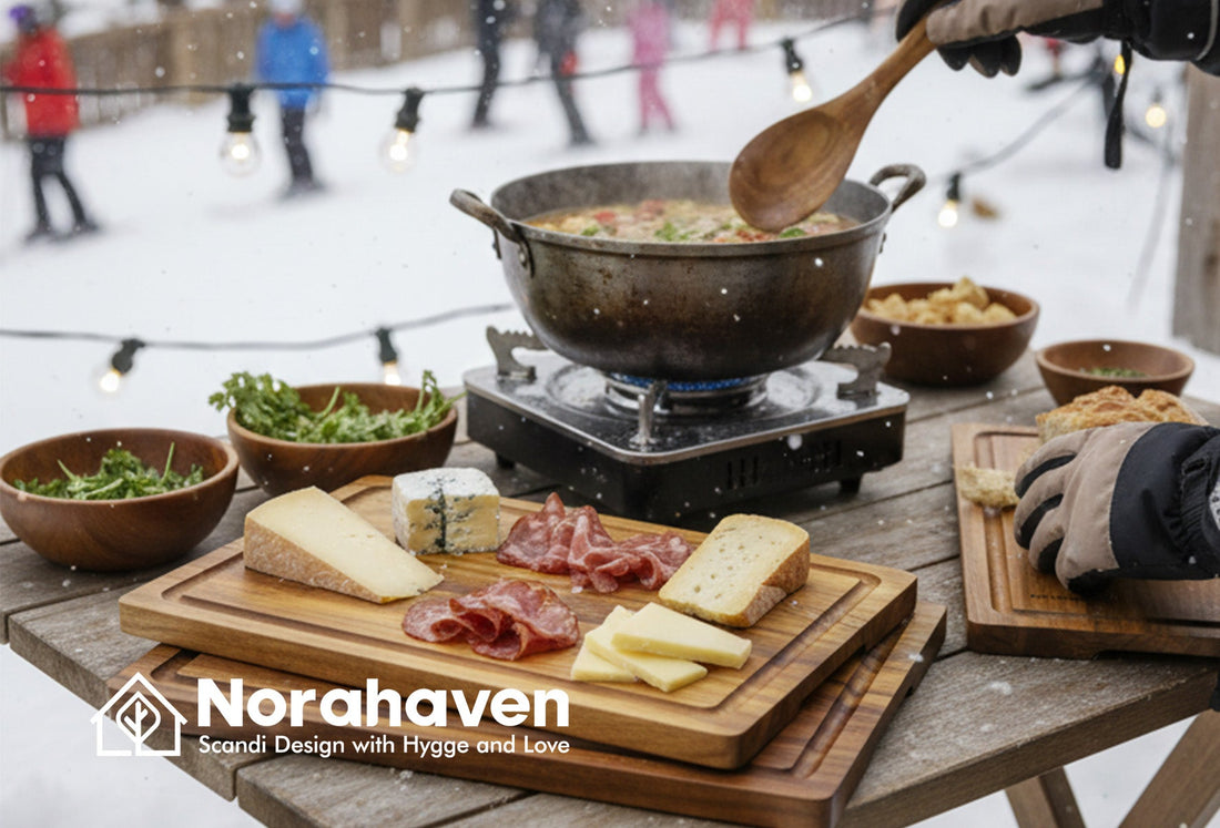 Winter Outdoor Skiing, Why Need Hot Food Supply? Norahaven Portable Wood Tableware's Nordic Magic