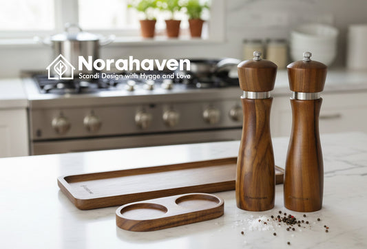 Why Are Nordic Kitchens Always So Tidy? The Minimalist Secret of Norahaven Salt Pepper Grinder + Tray