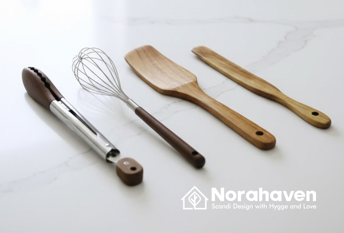 Kitchen Beginners Still Afraid of Frying, Grilling, Flipping, Deep-Frying? Norahaven Wooden 4-Piece Set Makes You Master All-Round Operation Effortlessly