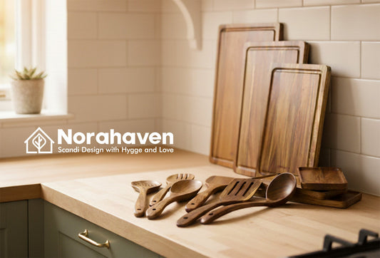 Nordic Winter Kitchen Warmth: How Norahaven Natural Wood Grain Utensils Brighten Your Mood