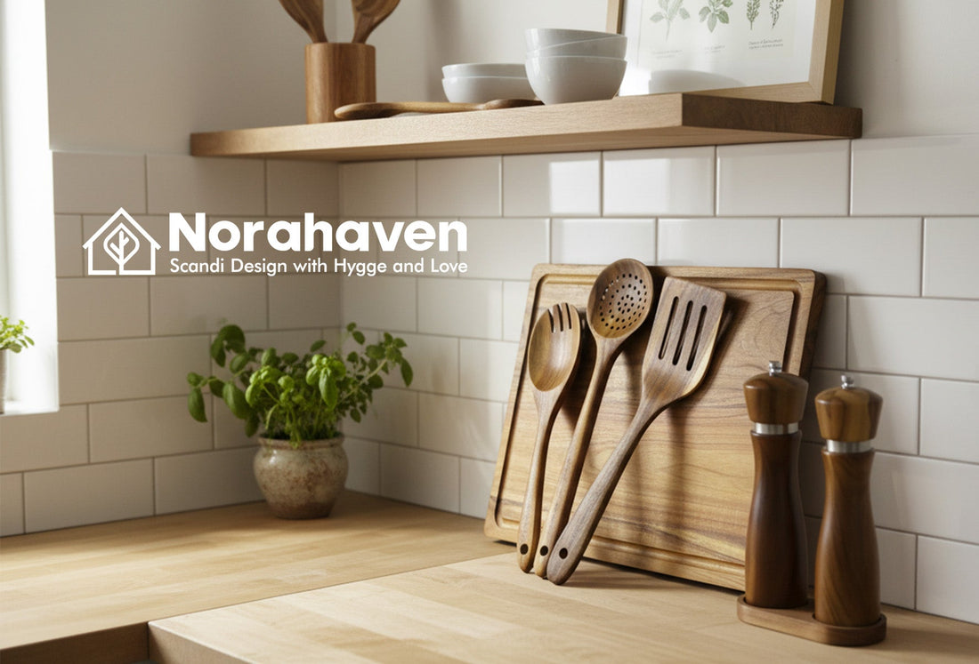 How to Choose Kitchen Eco Aesthetics? Norahaven Water-Based Paint Wood Utensils, Achieve Sustainable and Aesthetics Coexist