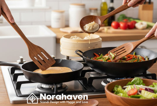 Why Do Wooden Utensils Chip and Crack So Quickly? Norahaven Acacia Wood 6-Piece Set Uses Solid Wood to Show You the Difference