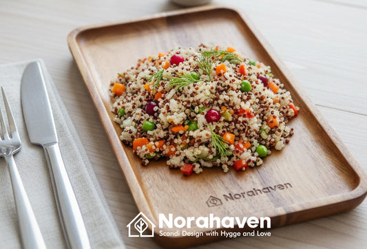 Wood Plate, Why Serve Organic Quinoa More Sustainable? Norahaven's Nordic Secret