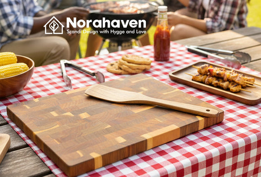 Nordic Style Outdoor Terrace Meal, Why Let Gathering More High Sense? Norahaven Wood Tableware's Garden Magic