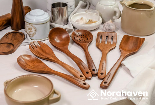 Acacia Wood Utensils, Why Make Cooking More Safe? Norahaven Heat Resistant Set's Healing Power