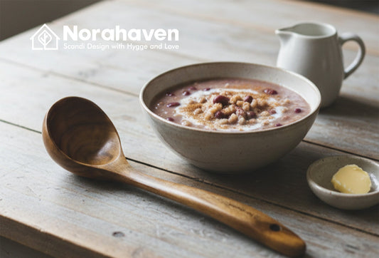 Wooden Spoon, Why Stir Adzuki Barley Porridge No Stick Bottom? Norahaven's Nordic Secret