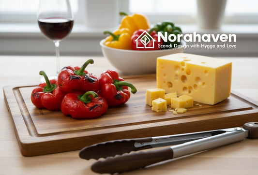 Acacia Board, Why Cut Pepper No Juice Seep? Norahaven's Nordic Grilled Pepper Secret