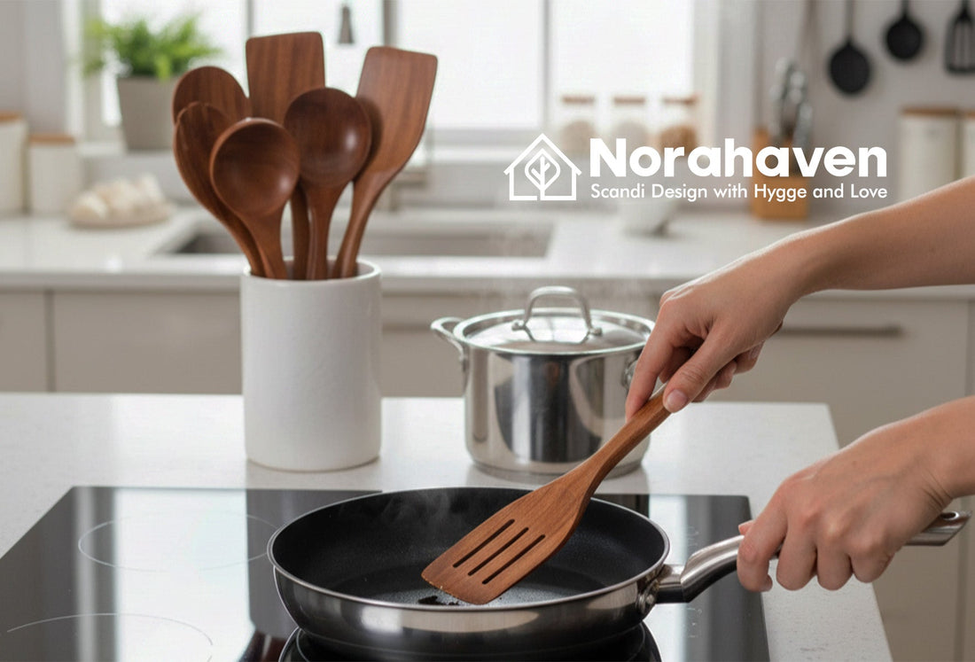 Guardian of Non-Stick & Enamel Pots: Norahaven Wooden 6-Piece Set, The Gentle Kitchenware That Extends Pot Lifespan