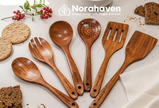 Is Your Kitchen Still Full of Plastic Utensils? Norahaven Wooden 6-Piece Set Brings Zero-Plastic Cooking Back to Nature and Peace of Mind