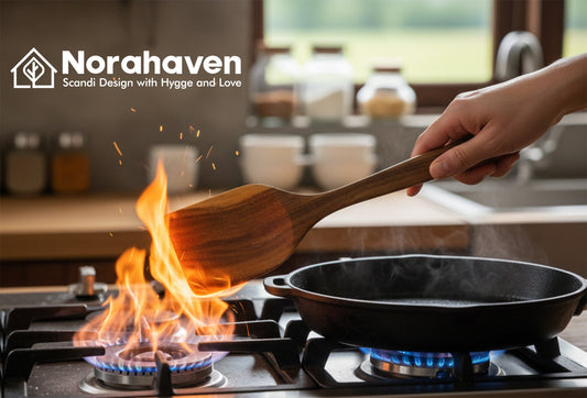 Wooden Kitchenware Afraid Fire? Norahaven 6-Piece Set Fire-Resistant Durable Contrast Ordinary Products, Hand Craft Guard Safety