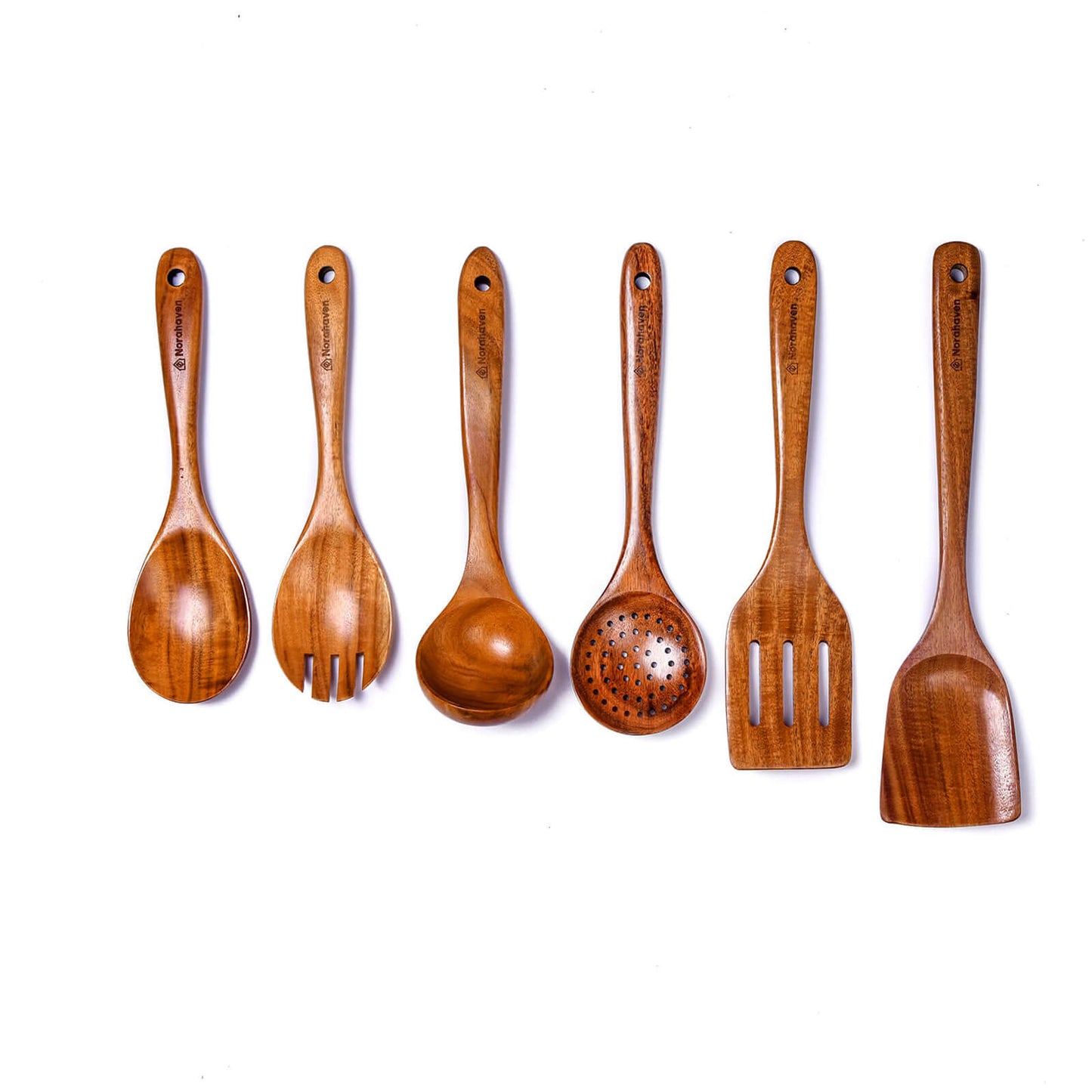 【25% OFF】Norahaven Trä Köksredskap 6-delars Set - Original