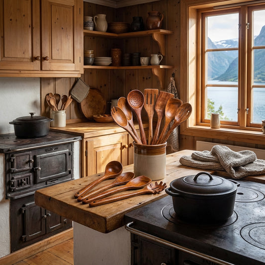 50 % rabatt på Norahavens köksredskap i trä presentset (10 delar)